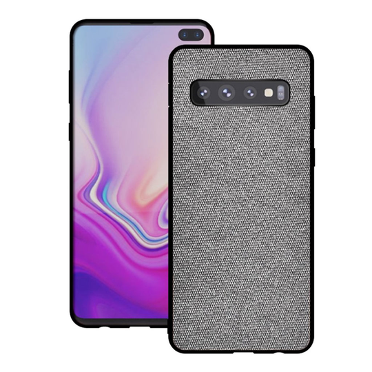 Samsung Galaxy S10 cloth coated case - Light Grey