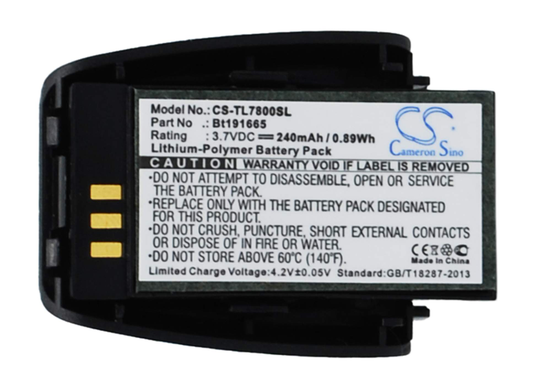 Plantronics TL7800 TL7810 TL7812 akku 240mAh / 0.89Wh