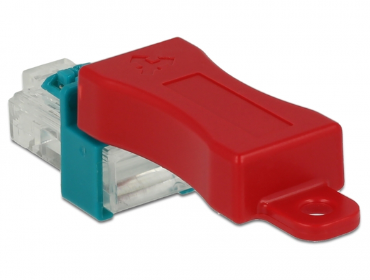 The RJ45 Secure Clip With Plug By Delock Can Be Locked In The RJ45 Jack, And The Socket Is Blocked A