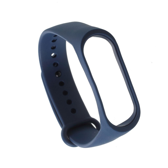 Xiaomi Mi Band 3 Pehmeä TPU Muovi Vaihdettava Kellon Ranneke - Musta Sininen