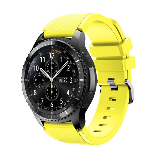 Samsung Gear S3 Trendikäs Joustava Silikoni Kellon Ranneke - Keltainen