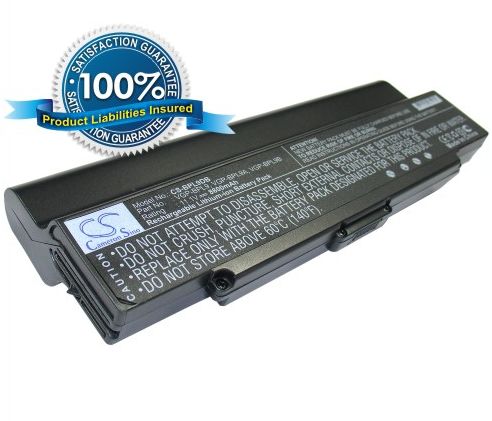 Sony VGP-BPL9 VGP-BPL9A VGP-BPL9B akku 8800 mAh musta