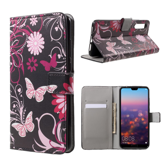 Huawei P20 persoonallinen suojakotelo - Pinkit perhoset