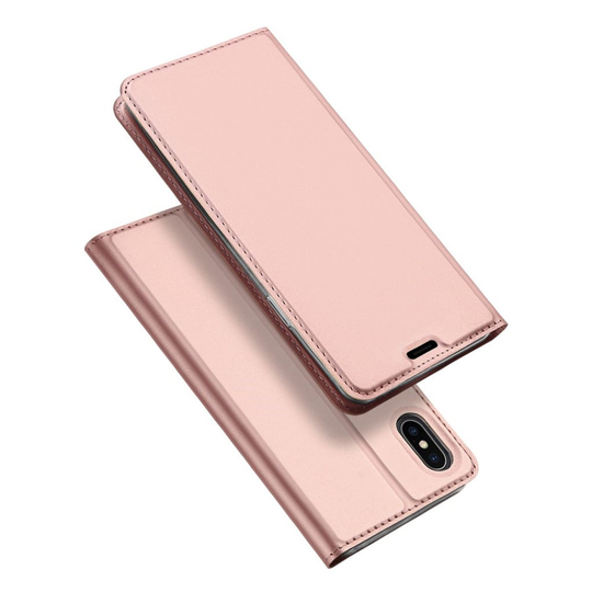iPhone 9 Plus DUX DUCIS Nahka Sarjan Lompakko Suojakotelo Synteetti Nahasta Kortti Paikalla - Ruusu Kulta