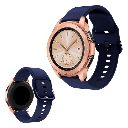 Samsung Galaxy Watch (42mm) silicone watch band - Navy Blue