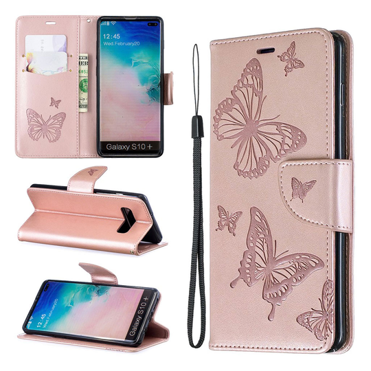 Butterfly Samsung Galaxy S10 Plus kotelot - Kulta
