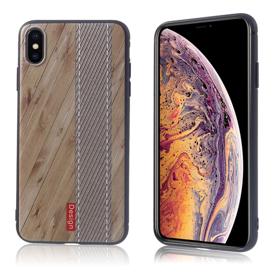 iPhone Xs Max stereoskooppi kuviollinen silikooni muovinen pehmeä takausoja kuori - Tyyli C