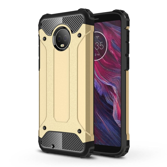 Motorola Moto G6 armor guard hybrid case - Gold