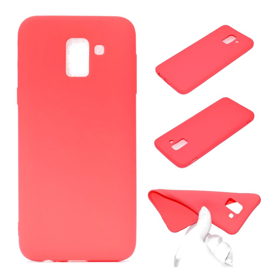 Samsung Galaxy J6 (2018) Pehmeä Himmeä TPU Takasuoja Kuori Puhelimelle - Punainen