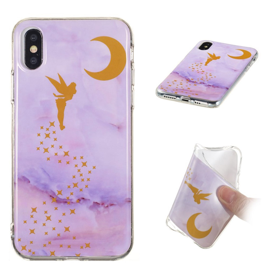 iPhone Xs Max marmori kuosi pehmeä Suojakotelo - Malli B