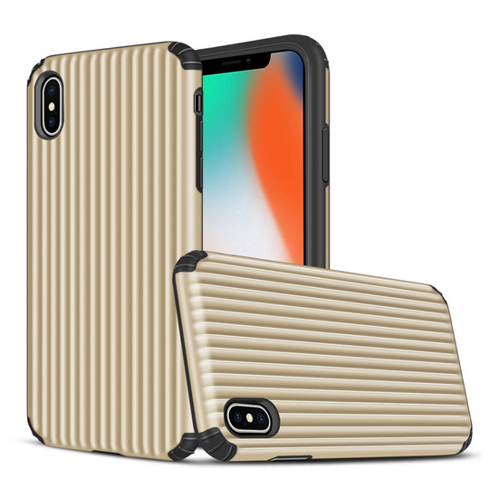iPhone XS suitcase shape hybrid case - Gold