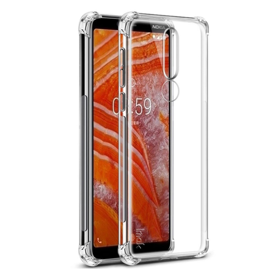 IMAK Nokia 3.1 Plus anti-drop suojakotelo mukana näytönsuojakalvo - Läpinäkyvä