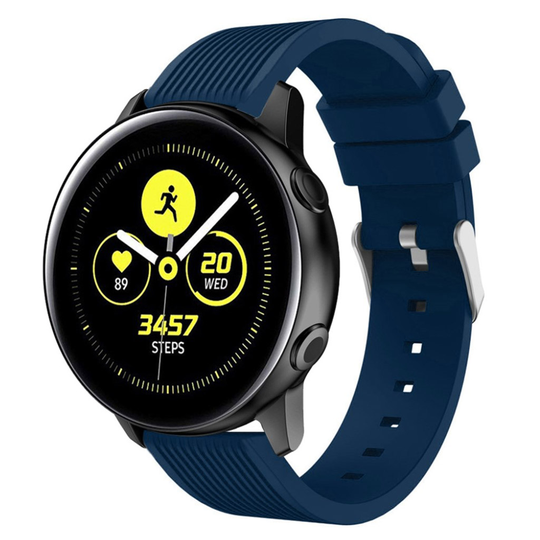 Samsung Galaxy Watch Active stripe silicone watch band - Blue