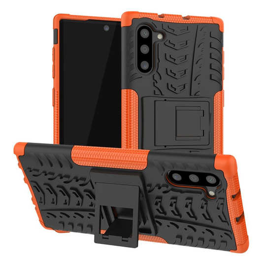 Offroad Samsung Galax Note 10 kuoret - Musta / Oranssi