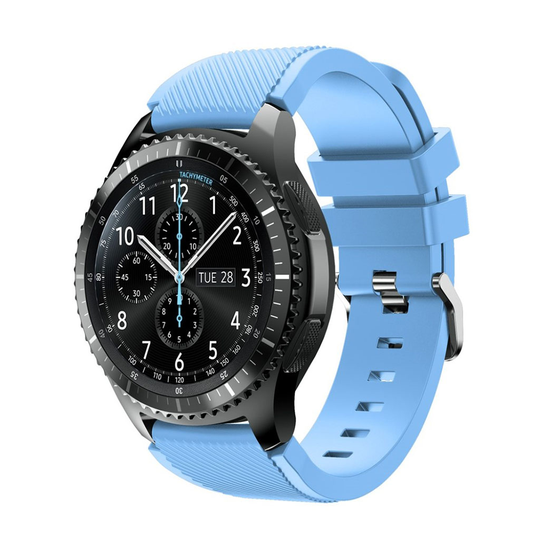 Samsung Gear S3 Trendikäs Joustava Silikoni Kellon Ranneke - Vaaleansininen