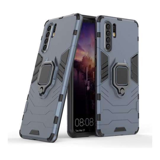 Huawei P30 Pro rengaspidike takatuki combo suojakotelo - Tummansininen