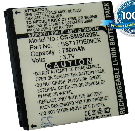 SamsungGT-S5200 S5200 akku 750 mAh
