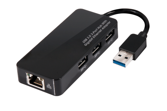 CLUB 3D USB 3.0 3-Port Hub With GB Ether