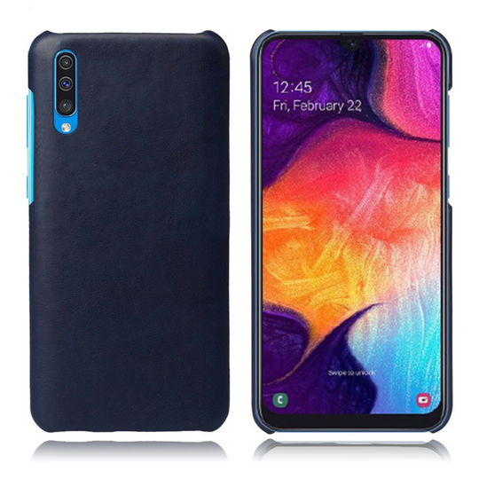 Crazy Horse Samsung Galaxy A50 leather case - Dark Blue