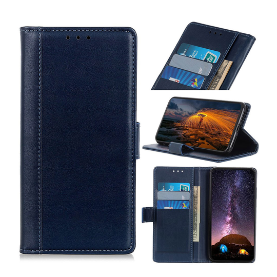 Samsung Galaxy A50 leather wallet case - Dark Blue