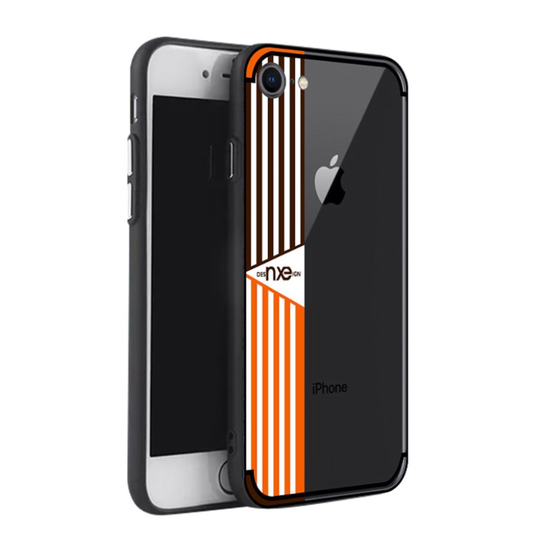 NXE iPhone 7 ja 8 raidallinen suojakuori - Monivärinen