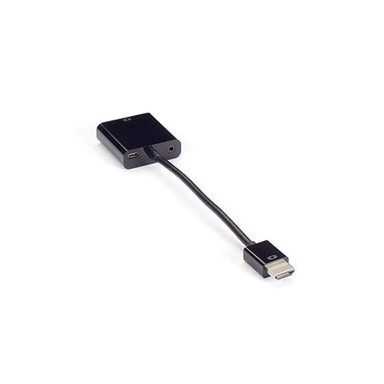 BLACK BOX HDMI TO VGA ADAPTER CONVERTER DONGLE WITH AUDIO - 1080P