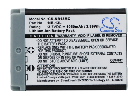 Canon NB-13L akku 1050 mAh