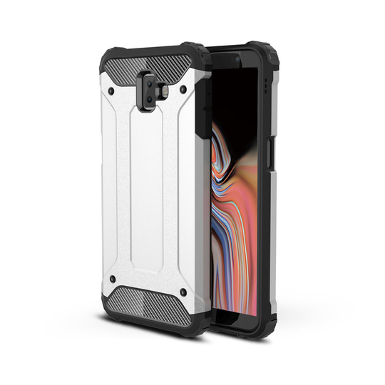 Samsung Galaxy J6 Plus (2018) kilpikova hybriidi muovinen takasuoja kuori - Hopea