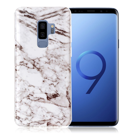 Samsung Galaxy S9 Plus IMD Kuviollinen Pehmeä Joustava TPU Takasuoja Kuori - Harmaa Marmori