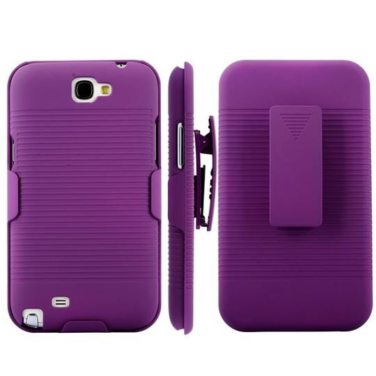 BeltClip KickStand (Violetti) Samsung Galaxy Note 2 Suojakuori