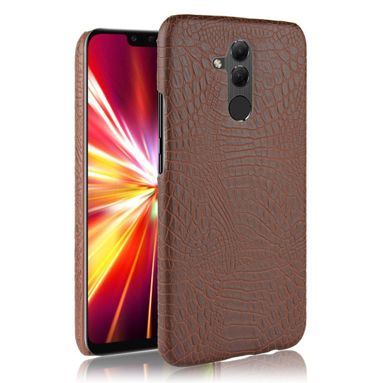 Huawei Mate 20 Lite krokotiili iho rakenteinen synteetti nahkainen takasuoja kuori - Ruskea