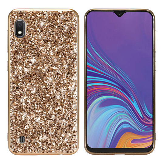 Glitter Samsung Galaxy A10 kuoret - Kulta