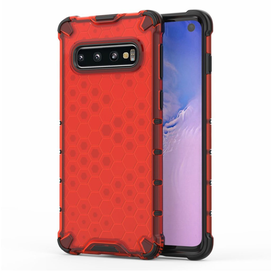 Bofink Honeycomb Samsung Galaxy S10 kuoret - Punainen