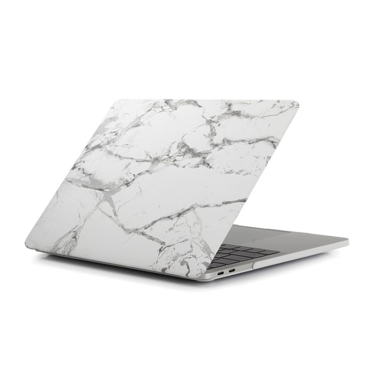 MacBook Pro 13 Touchbar Kuvallinen Kova Muovi Suoja Kuori - Marmori/ Harmaa