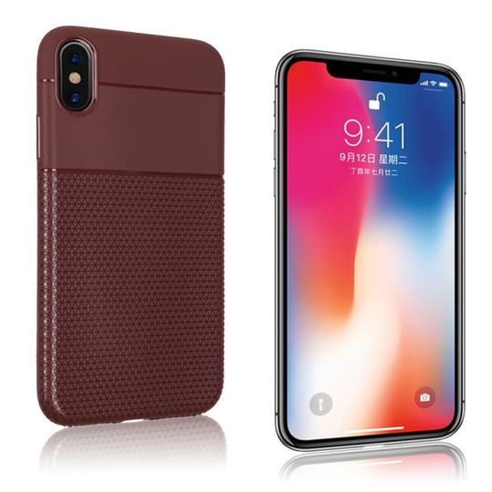 iPhone 9 Plus Liukumaton Pehmeä Muovinen Taksuoja Kuori - Ruskea
