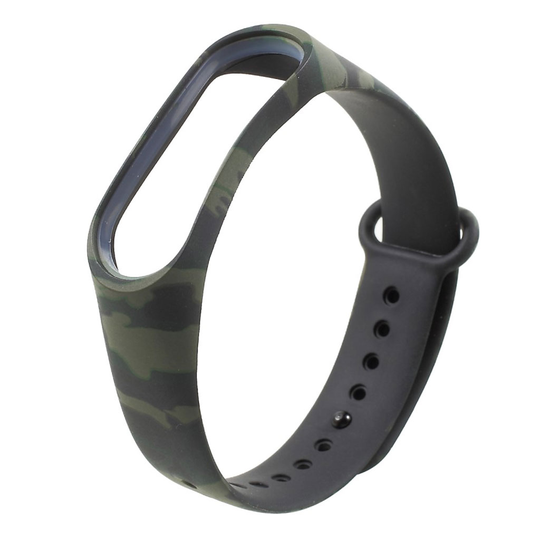 Xiaomi Mi Band 3 camouflage silicone watch band - Army Green