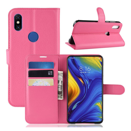 Xiaomi Mi Mix 3 litsi nahkainen suojakotelo - Rose