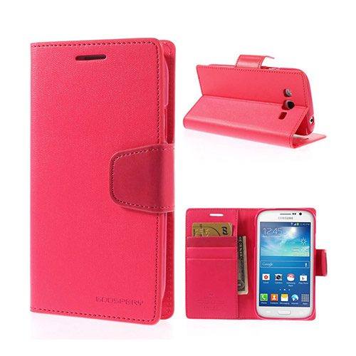 Mercury Sonata Samsung Galaxy Grand Neo Nahkakotelo - Kuuma Pinkki
