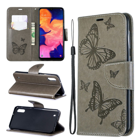 Butterfly Samsung Galaxy A10 kotelot - Harmaa