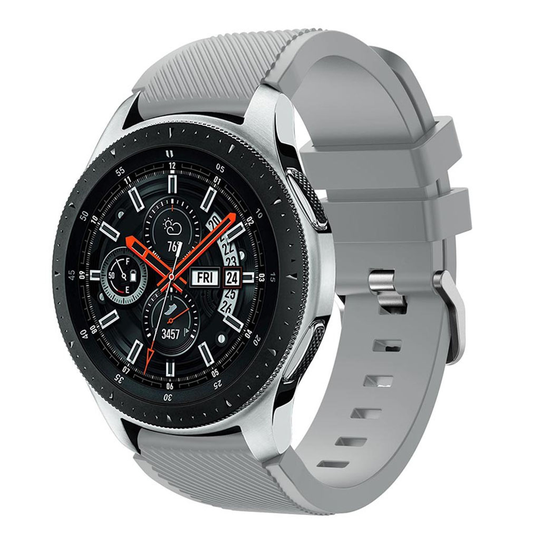 Samsung Galaxy Watch (46mm) tvilli pintainen joustava silikooni vaihdettava ranneke - Harmaa