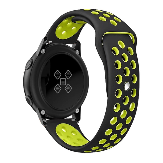 Samsung Galaxy Watch Active bi-color silicone watchband - Black / Yellow