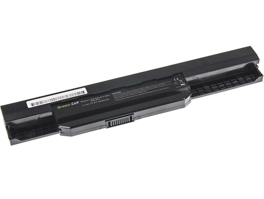 Green Cell Battery A31-K53 A32-K53 A41-K53 A42-K53 for Asus A537 K53 K53E K53S K53SV X53 X53S X53U X54 X54C X54F X54H akku 4400 mAh - Musta