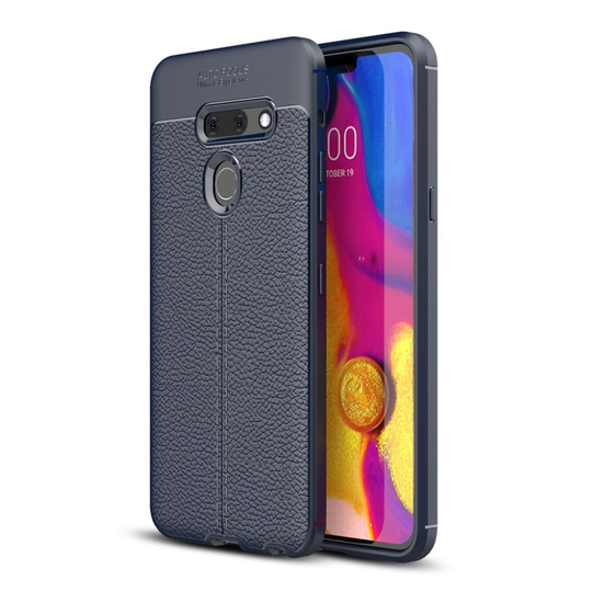 LG G8 ThinQ litsi suojakotelo - Tummansininen