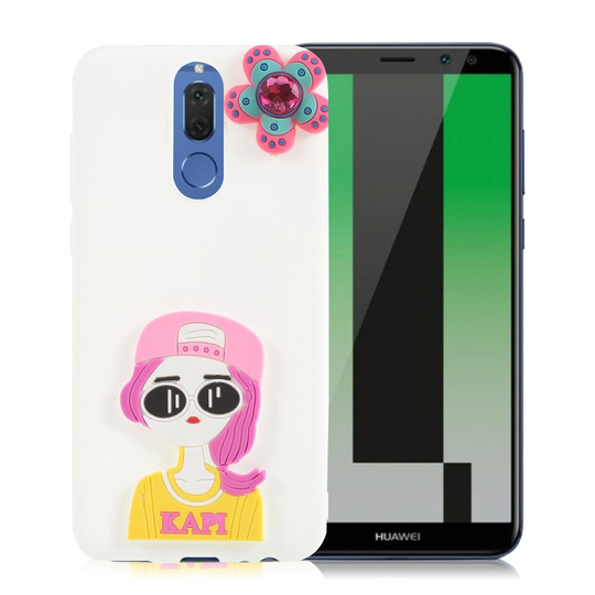 Huawei Mate 10 Lite 3D Kuvallinen Pehmeä TPU Muovi Takasuoja Kuori - Trendikäs Tyttö
