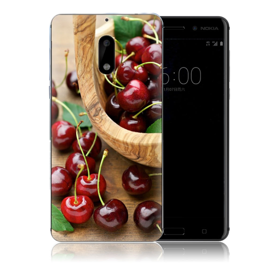 Nokia 6 uniikki suojakuori - Kirsikat