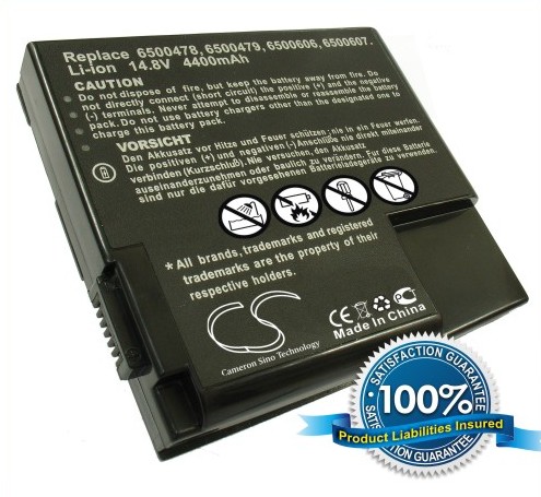 Gateway Solo 5300 akku 4400 mAh - Musta