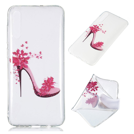 Samsung Galaxy A70 pattern case - Flowered High-heel Shoe