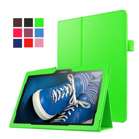 Lenovo Tab 10 TB-X103F litchi skin leather flip case - Green