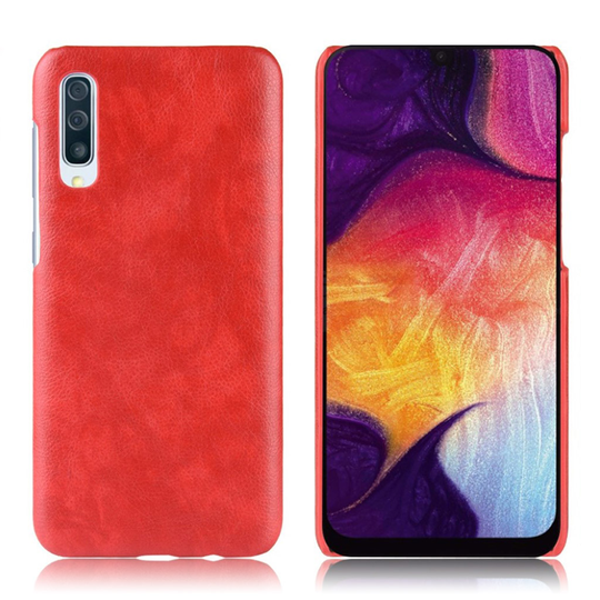 Samsung Galaxy A50 litchi coated case - Red