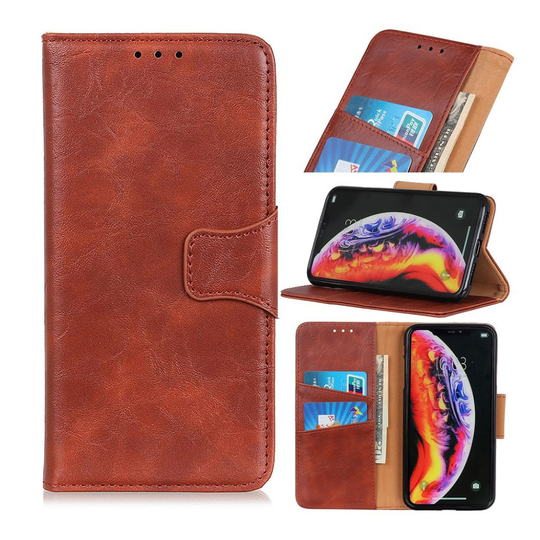 Crazy Horse Samsung Galaxy A50 wallet leather case - Brown
